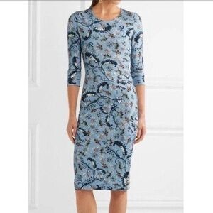 ERDEM Allegra Floral Midi Dress in blue 8